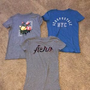 All like new Aeropostale graphic tees.